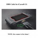 OBD2 Cable for iCarsoft US V2.0 US V3.0 U300 V2.0 Scanner